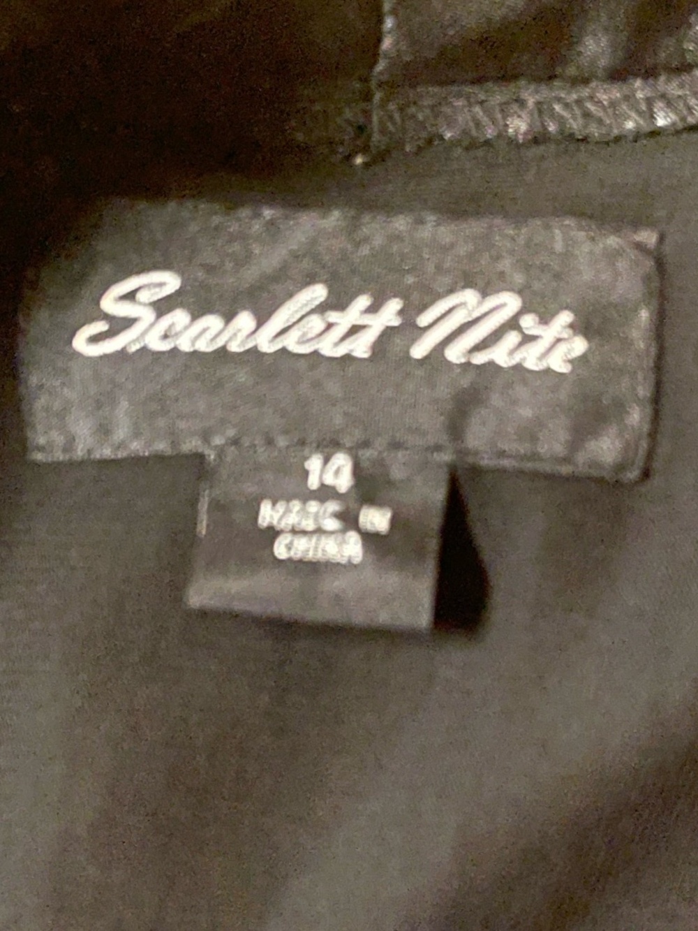 Scarlett Nite black Jacket cardigan vertical pleat Size 14 EUC - Picture 5 of 8